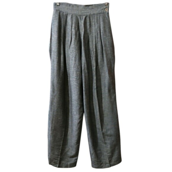 Vintage Pants - Alice Berry Vintage High Wasted Wide Leg Subtle Rainbow Corporate Goth Pants 28